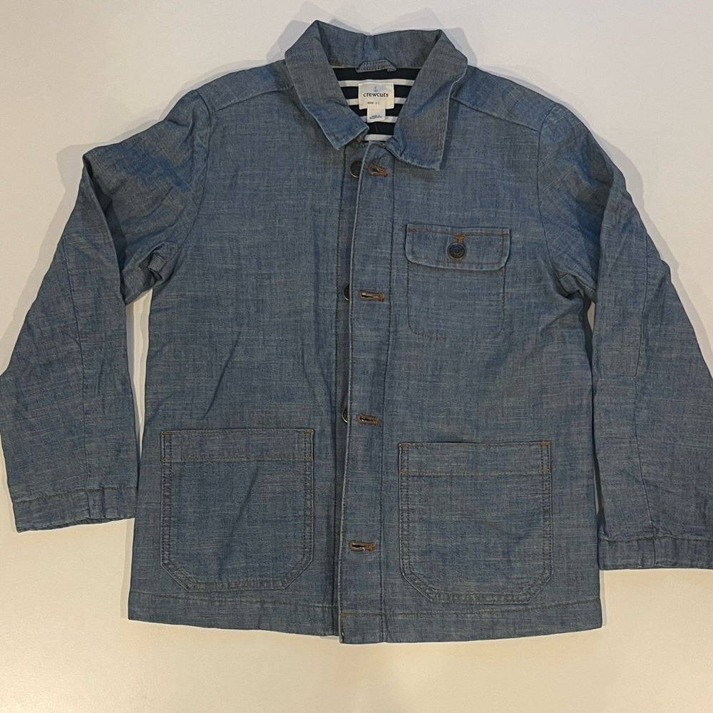 NWT Crewcuts Chambray French Style Jacket Size 8